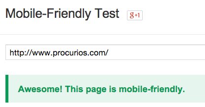 De website van Procurios is mobile friendly