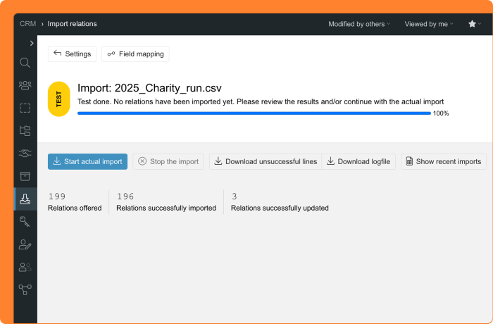 Screenshot for relation import styling