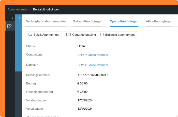 Afbeelding van het verwerken van een contante betaling