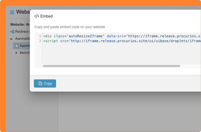 Screenshot from the embed code for autoresizing iframes