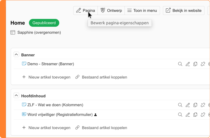 Bewerk pagina-eigenschappen