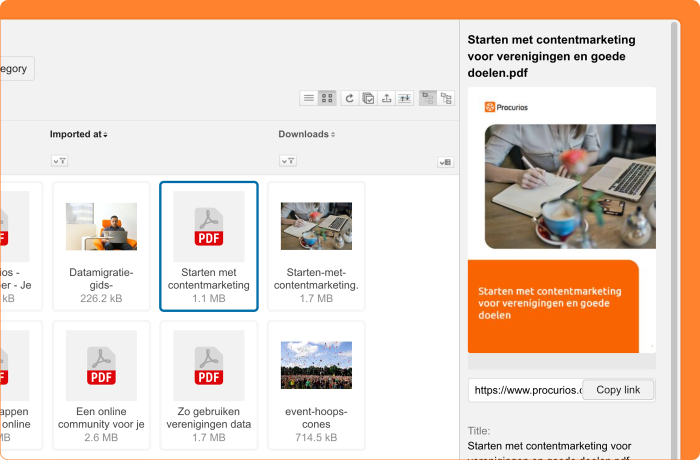 PDF preview in Library