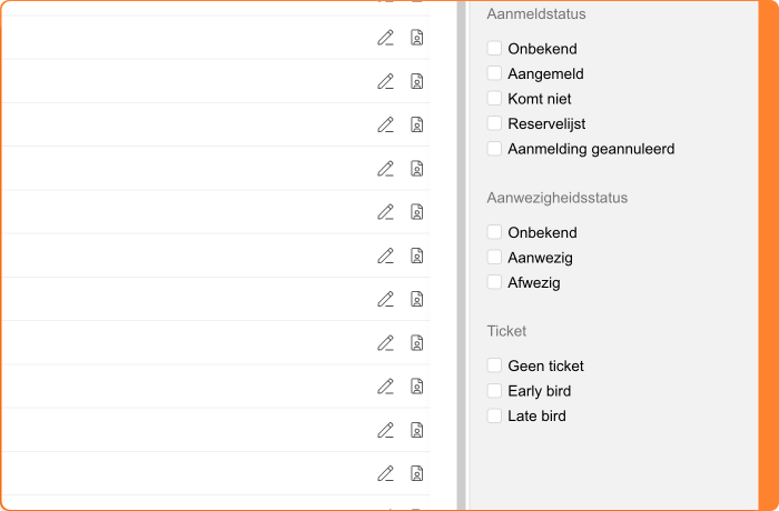 Optie 'Onbekend' tussen de Aanwezigheidsstatus