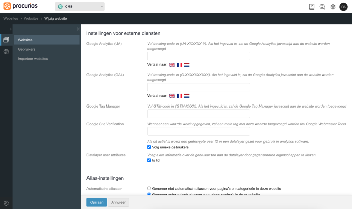 Meer informatie in de datalayer