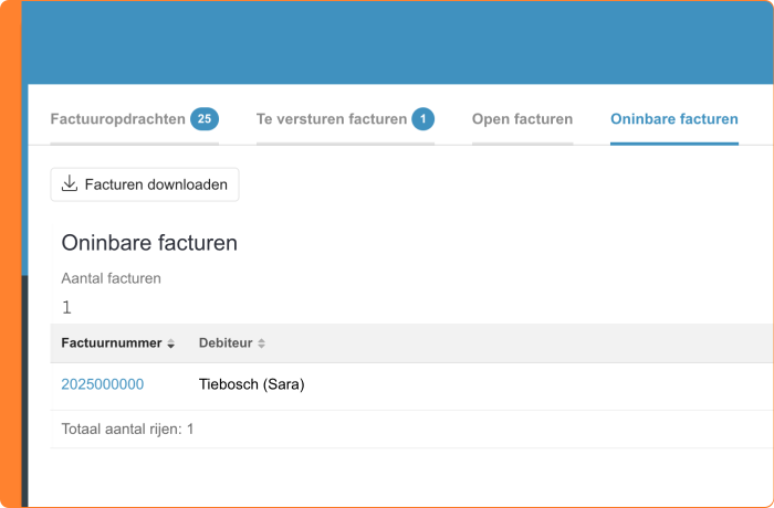 Oninbare facturen