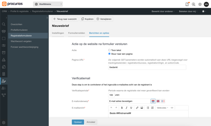 Aanvullende analytics mogelijkheden Forms&Surveys en Profiel&Registratie