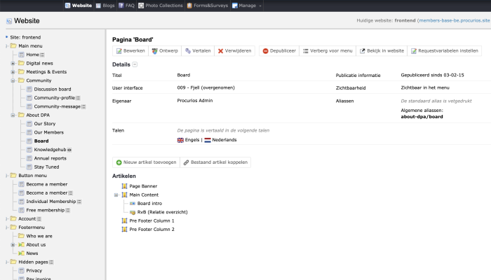 Procurios websitebeheer